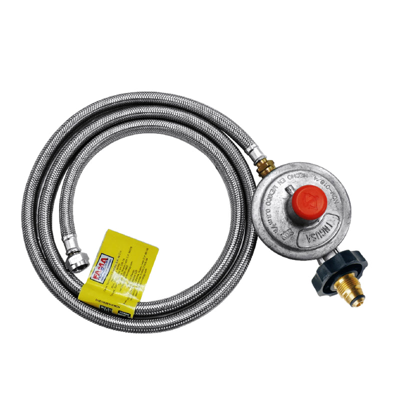 Conector Flexible | Gas LP con Regulador | 3/8" FLARE X 3/8" FLARE Premium | Acero Inoxidable